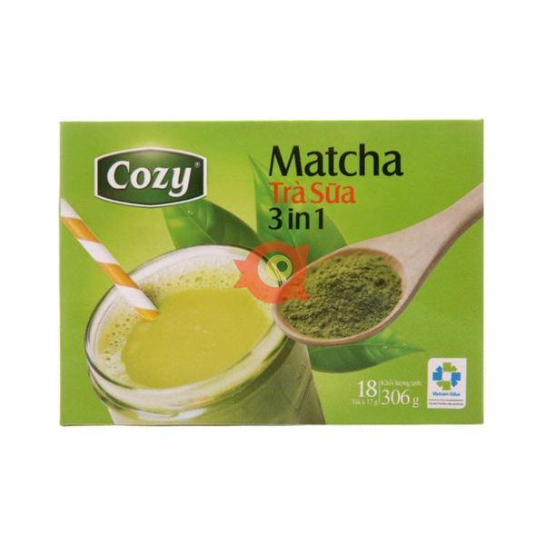 ASEA COZY Matcha Milk Tea 3in1 18x17g | 抹茶味奶茶 3in1 18x17g
